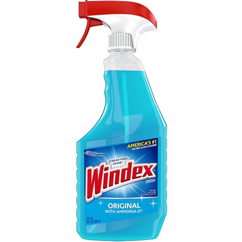 Windex Glass And Window Cleaner Spray Bottle Original Blue 23 Fl Oz
