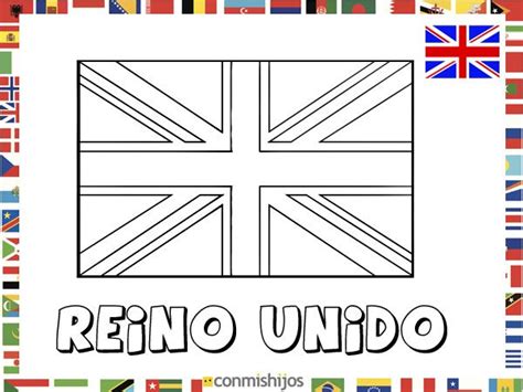 Imagen bandera de las naciones unidas. Bandera de Reino Unido. Dibujos de banderas para pintar