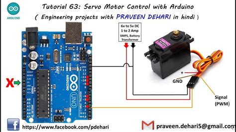 Servo Motor Control With Arduino Tutorial 63 Youtube