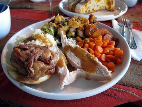 The different layers include turkey and potatoes, gravy, bread. Traditional Christmas Dinners Around the World - One ...