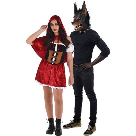 red riding hood and big bad wolf couples costumes party city