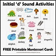 Initial 'd' Sound Activities - Printable Cards | Alphabet phonics ...