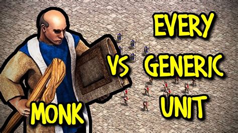Monk Vs Every Generic Unit Aoe Ii Definitive Edition Youtube