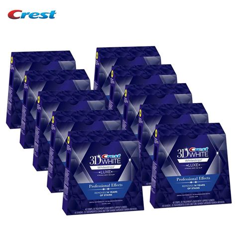 Remove 14 years of stains in just 30 minutes a day. Crest 3D Whitestrips Professional Effects Original White ...
