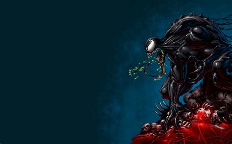 Marvel Symbiote Venom Digital Wallpaper Spider Man Venom Digital Art