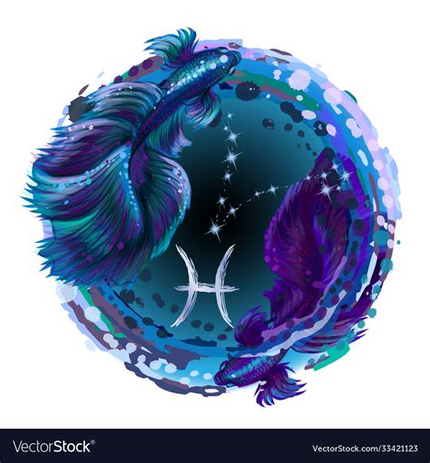 Pisces Is A Sign Zodiac Royalty Free Vector Image