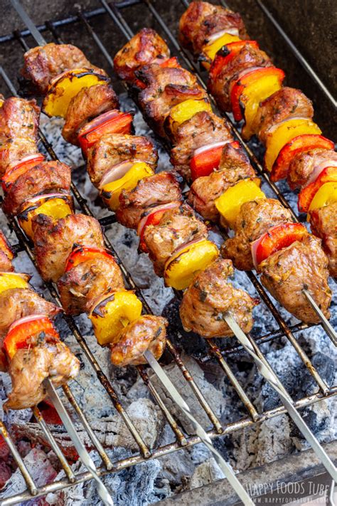 Place the kabobs on the hot grill directly over the flame or coals. Grilled Turkey Kabobs Recipe - Happy Foods Tube