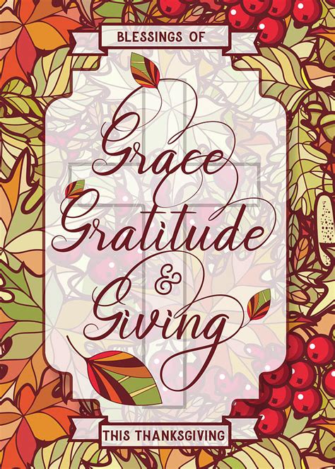 Thanksgiving Blessings Of Grace Gratitude And Giving Digital Art By
