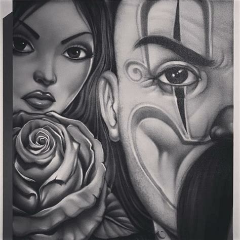 Gangster Cartoon Tattoo Designs Lettrage Chicano Chic