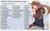 Cute Anime Name Ideas These adorable names with deep meanings are used ...