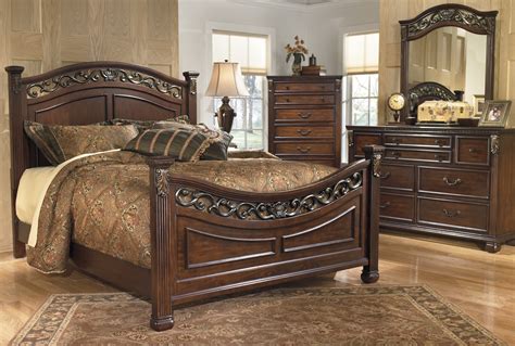 Ashley ralene 6pc bedroom set cal king upholstered storage bed dresser mirror two nightstand chest in dark brown. SIGNATURE ASHLEY- Item Series #: B526-BEDROOM SET | Ogle ...