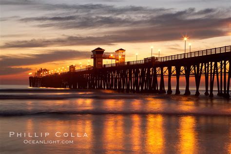 Oceanside Pier At Dusk Sunset Night California 14806