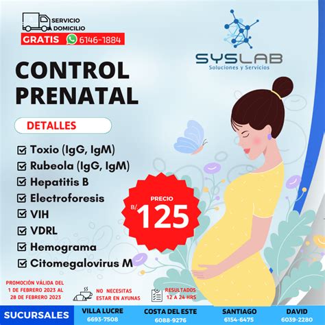 Exámenes Controles Prenatales Laboratorios Syslab