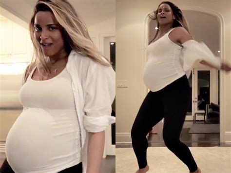 Watch A Very Pregnant Ciara Leap Onto A Couch And Dance Self