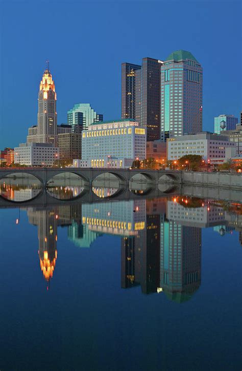 Scioto River And Columbus Ohio Skyline Photograph By Panoramic Images