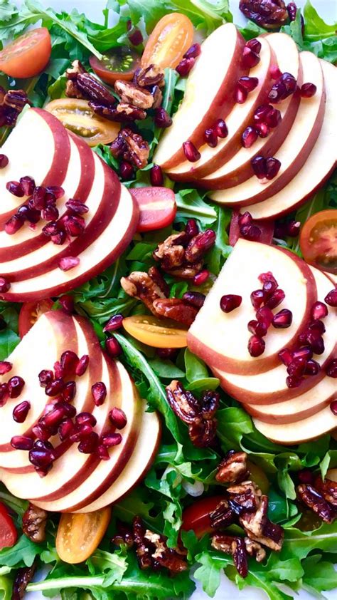 Autumn Apple Arugula Salad With Honey Pecans · Just Savor It Recipe