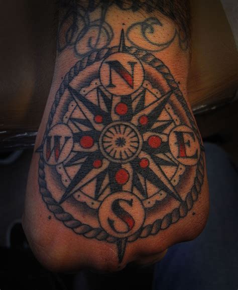 Nice Compass Hand Tattoo Design But Wouldnt Want The Traditional