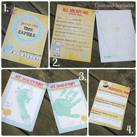 Summer Time Capsule Free Printables Clean And Scentsible
