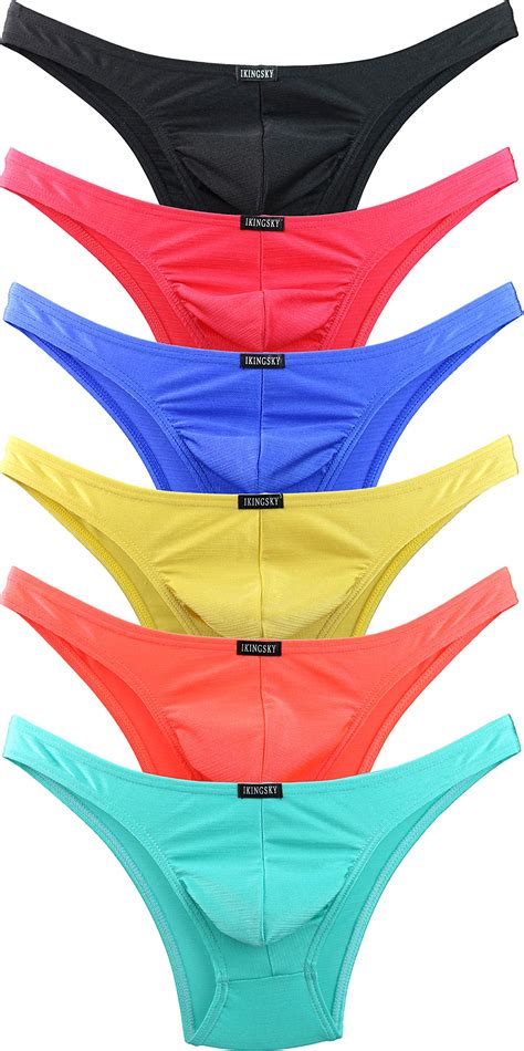 Buy Ikingsky Mens Cheeky Briefs Bulge Underwear With Half Back Sexy