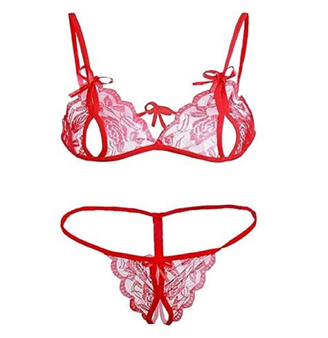 buy itspleazure women s crotchless lingerie set stylish bikini lace bra panty set nightwear for
