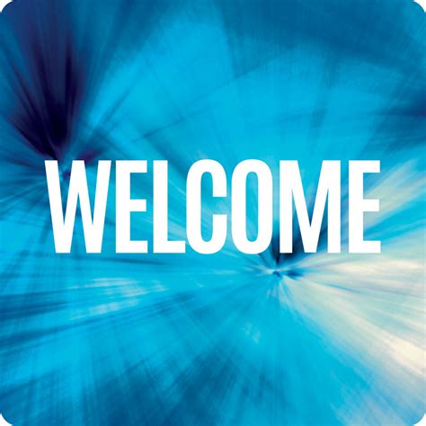 Chevron Welcome Blue Handheld Sign Church Banners Outreach Marketing