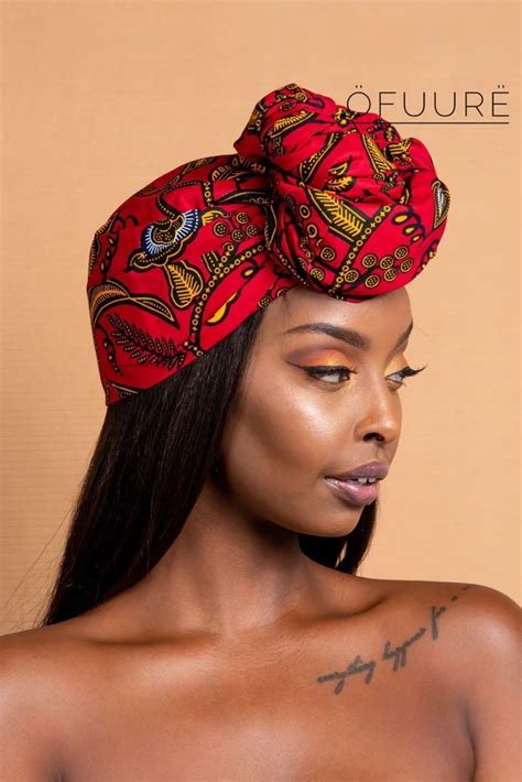 African Print Headwrap 22 X 70 One Size Fits All Made With 100 Cotton High Quality African