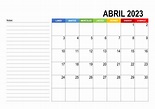 Calendario Abril 2023 Para Imprimir A4 - IMAGESEE