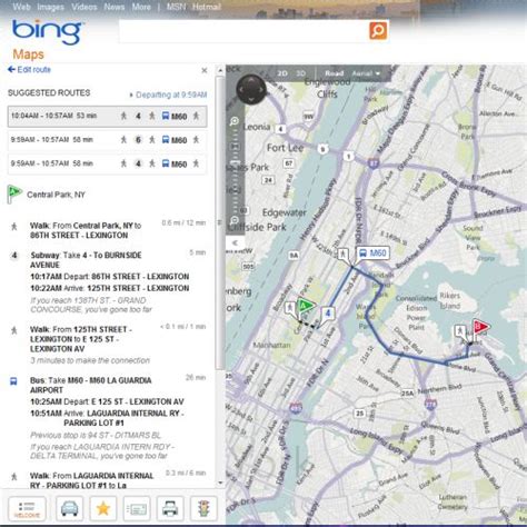 Bing Maps Guides Public Transit