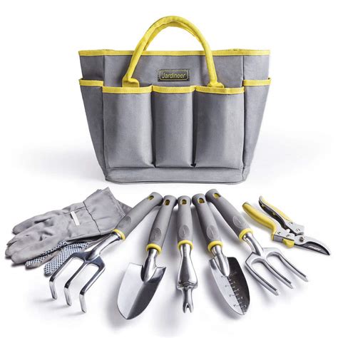 Jardineer Garden Tools Set 8 Piece Aluminum Head Heavy Duty Gardening Kit W Bag Ebay