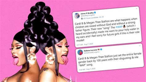 The track, a collaboration with megan thee stallion, is a celebration of female desire, and sees the pair singing kylie jenner makes a cameo in cardi b and megan thee stallion music video for wap. Conservatives Slam Cardi B and Megan Thee Stallion Over ...