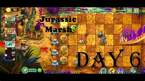 Jurassic Marsh Day 6 Plants Vs Zombies 2 Youtube
