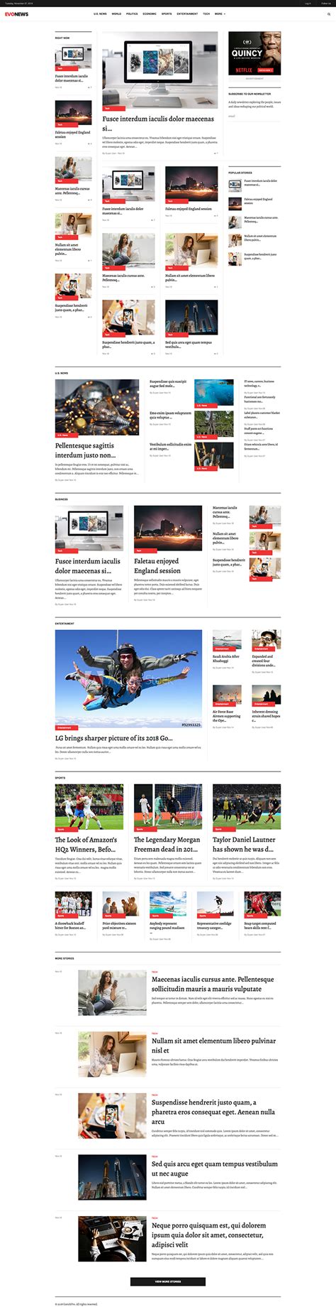 News And Magazines Joomla Template Gk Evo News Preview