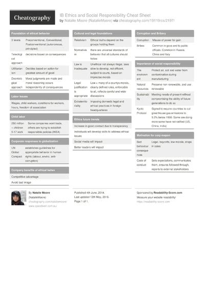 29 Ethical Cheat Sheets Cheat Sheets For Every Occasion