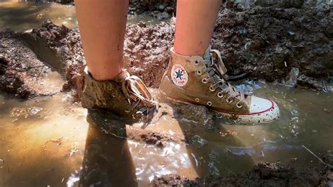 Muddy Converse All Star Converse In Mud Wet And Muddy Converse Converse Abuse In Forest
