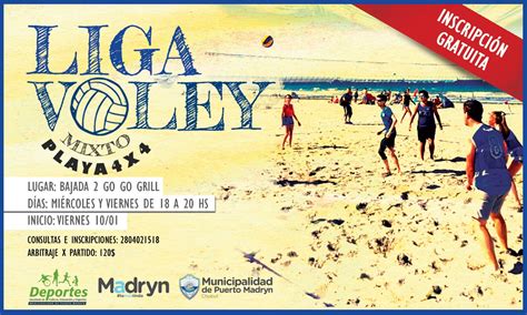 Arranca La Liga De VÓley Playa Mixto 4x4 Municipalidad De Puerto Madryn