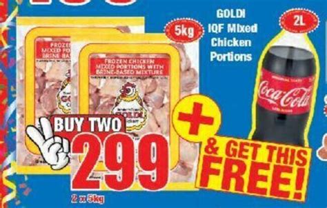 Goldi Iqf Mixed Chicken Portions 5kg Offer At Boxer