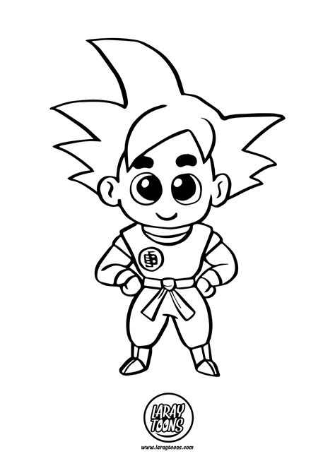 Goku Chibi Para Colorear Dibujando Con Laraytoons