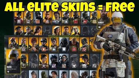 All Elite Skins For Free Rainbow 6 Siege 2020 Youtube