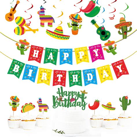 Buy Mexican Themed Birthday Party Decorations Set Fiesta Party