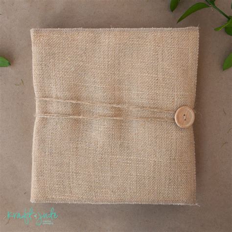 Burlap Wraps For Albums Canvases Or Prints With Button And Etsy