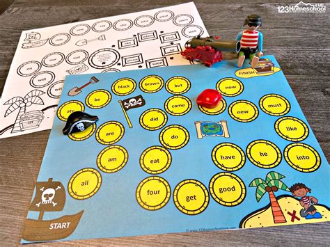 Free Pirate Kindergarten Sight Words Game