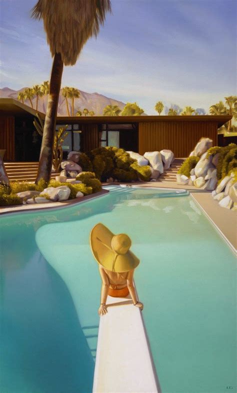 Carrie Graber Palm Springs Pool Paintings MCM Architecture Pool Painting Swimming Pool Art