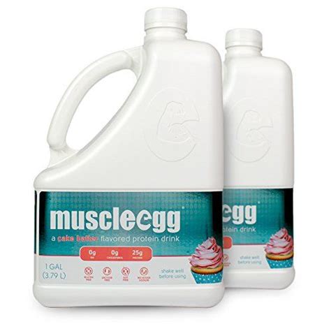 Muscleegg Cake Batter Liquid Egg Whites Protein 2 Gallons To View