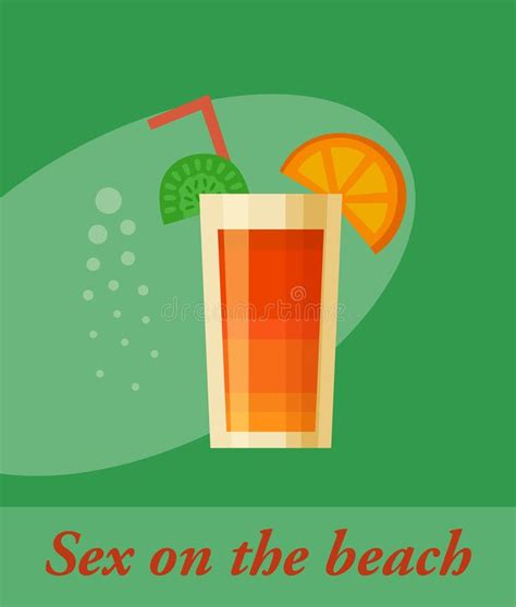 Sex On The Beach Cocktail Menu Item Or Any Kind Of Design Stock