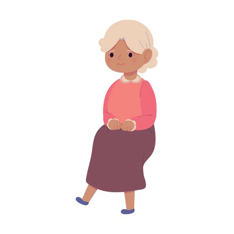 cute grandma cartoon 10795456 vector art at vecteezy