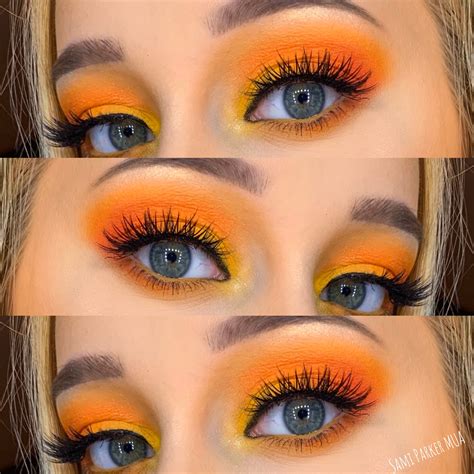 Sunrise Eye Look Yellow And Orange Makeup Looks Orange Makeup