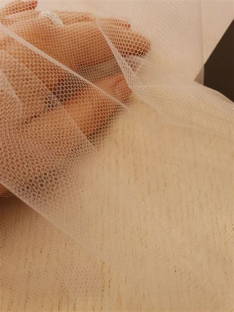 Beige Invisible Tulle Fabric From Italy Tulle Lace Fabric From