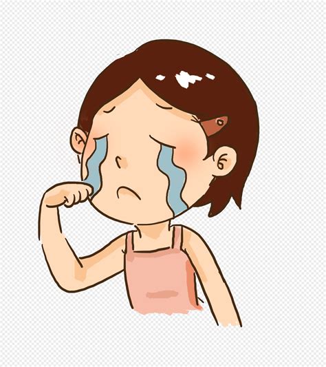 triste icono de la caricatura chica llorando sobre fondo blanco images and photos finder