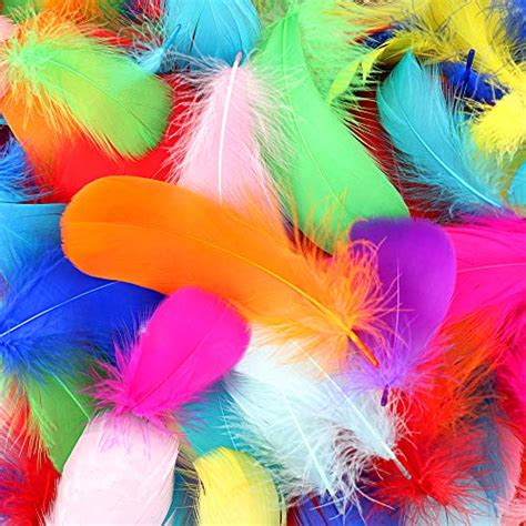 450 Pcs Feathers Colorful Feathers Crafts For Diy Craft Wedding Home Party Decorations 10