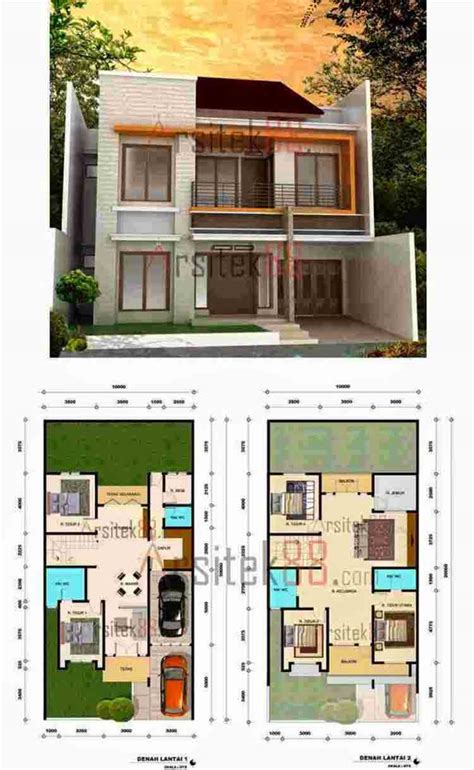 18 Desain Rumah Minimalis 2 Lantai 7 X 14